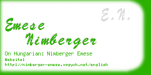 emese nimberger business card